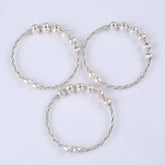 【Wire Wrapping Bangle】 Fresh Water Pearl Wire Wrapping Bangle